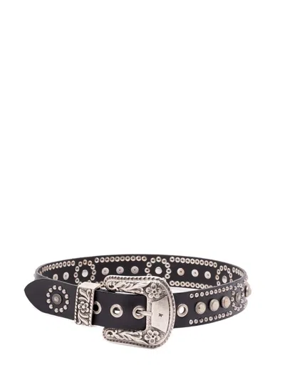 Golden Goose Women Leather Belt In Black