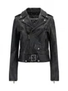 Golden Goose Destiny Slim Leather Jacket In Black