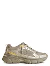 Golden Goose Lightstar Laminated Leather Suede And Net Upper Tpu Star Net Heel And Spur In Metallic