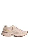 Golden Goose Lightstar Net Leather And Suede Upper Tpu Star Net Heel And Spur In Pinkgold