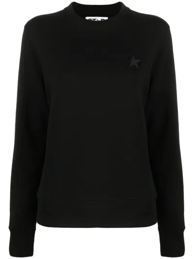 Golden Goose Women Logo Cotton Sweatshirt In Black