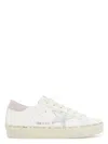 Golden Goose 'hi Star' White Low Top Sneakers With Laminated Star Patch On The Side In White