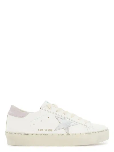 GOLDEN GOOSE WOMEN'S LOW HI STAR WHITE/SILVER/LILAC SNEAKERS | SIZE 40 | GWF00118F006845
