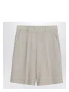 Golden Goose Women's Mã©lange Wool-blend Bermuda Shorts In Gray