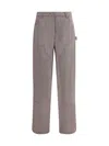Golden Goose Light Brown Pants In Chevron Wool Blend In Neutral