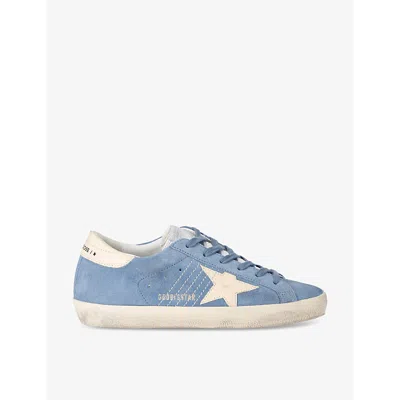 Golden Goose Women's Mid Blue Women's Superstar 5086 Star-embroidered Leather Low-top Trainers