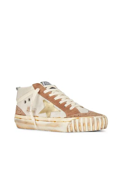 Golden Goose Mid Star Sneaker In Naturale
