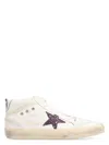 Golden Goose Women's Midstar Leather Upper And Tongue G Sneaker In White,bordeaux,silver