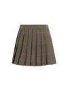 Golden Goose Women Miniskirt With Prince Of Wales Motif In Brown