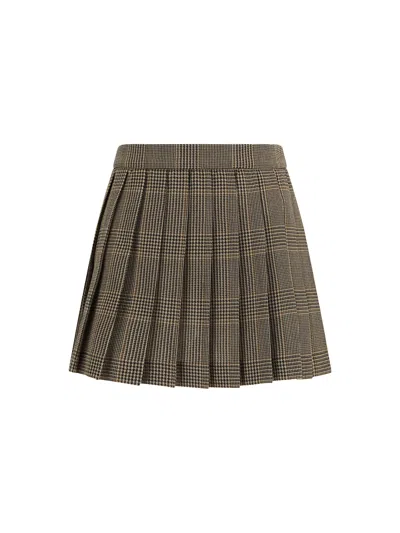 GOLDEN GOOSE GOLDEN GOOSE WOMEN MINISKIRT WITH PRINCE OF WALES MOTIF