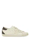 Golden Goose Women 'super-star' White Low Top Sneakers With Embossed Logo And Contrasting Heel In Le In White