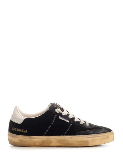 Golden Goose Velvet Upper Suede Hf Tongue Leather Heel In Black
