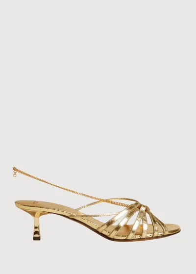 Golden Goose Women's Nico Kitten Heel Sandal In Gold