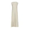 Golden Goose Womens Baby Blue Dress With Vertical Striped Pattern