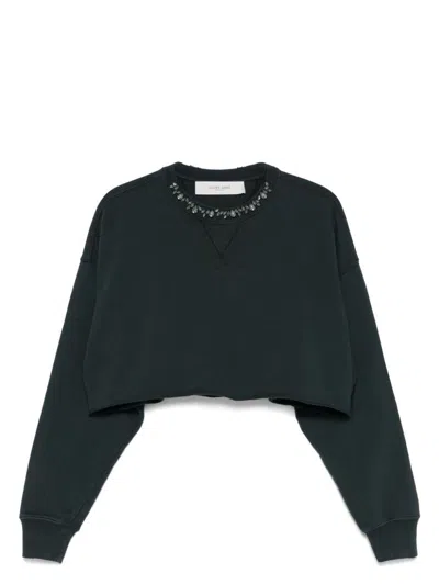 GOLDEN GOOSE WOMEN'S ORGANIC COTTON CROPPED SWEATSHIRT
