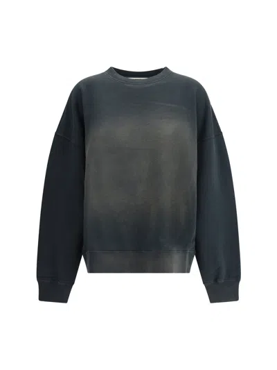 Golden Goose Gradient Effect Black Sweatshirt In Gray