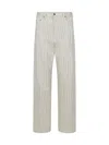 Golden Goose Kim Studded Stripe Cotton Denim Straight Leg Jeans In Multicolor