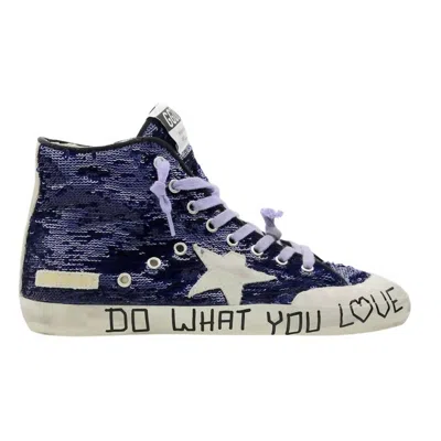 Golden Goose Women's Penstar High Top Sneaker In Violet In Blue