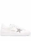 Golden Goose White Stardan Leather Sneakers With Star Motif In White
