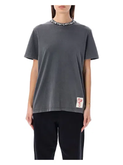 GOLDEN GOOSE WOMEN'S RHINESTONES T-SHIRT