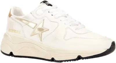 Golden Goose Women's Running Sole Shoes In White/gold/beige In Neutral