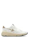 Golden Goose Running Sole Sneakers In Nappa With Laminated Star And Lizard Printed Heel Tab Shoes In White