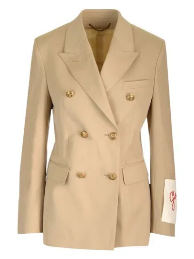 Golden Goose Women's Sand-coloured Double-breasted Jacket