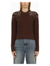 Golden Goose Sassafras Wool Sweater With Rhinestones