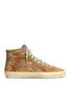 Golden Goose Slide Classic Suede Sneakers Light Brown In Brown