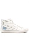 Golden Goose Women's Slide Penstar Sneakers In White/silver/light Blue In Multi