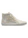 Golden Goose Slide High-top Suede Sneakers In Beige