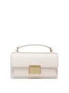 Golden Goose Deluxe Brand Structured Handbag With Gold-tone Clasp And Detachable Strap In White