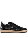 Golden Goose Sneakers Ball-star In Suede E Glitter In Black