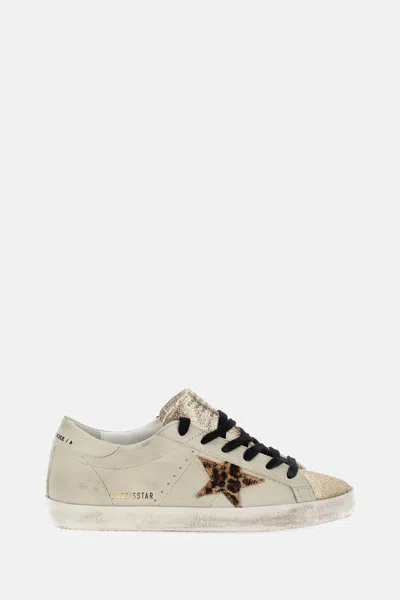 Golden Goose Super Star Pony Hair Leather Sneakers In Brown