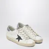 Golden Goose Super Star Leather Upper And Toe Glitter Star Laminated Heel In White