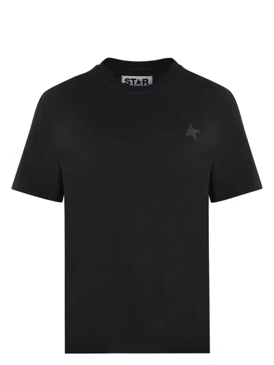 GOLDEN GOOSE WOMEN'S STAR BLACK CREW-NECK T-SHIRT