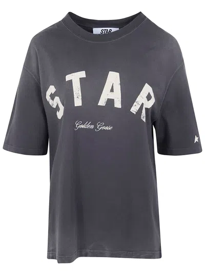 Golden Goose Star Unisex Relaxed Fit Jersey T Shirt In Gray