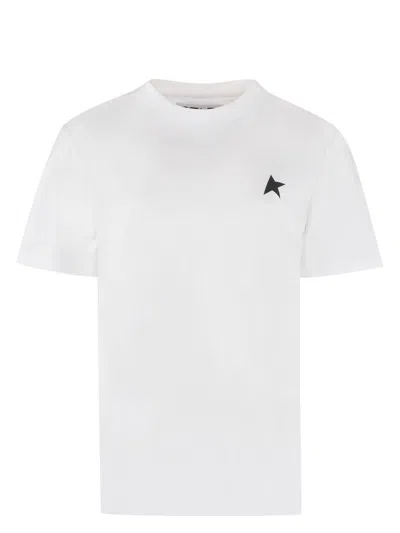 GOLDEN GOOSE WOMEN'S STAR WHITE CREW-NECK T-SHIRT