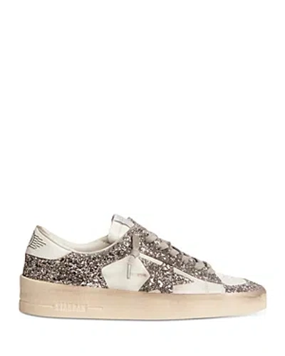 GOLDEN GOOSE WOMEN'S STARDAN GLITTER LOW TOP SNEAKERS