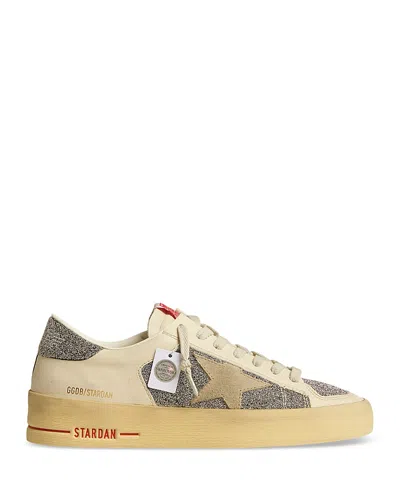 Golden Goose Women's Stardan Low Top Sneakers In Optic White/silver