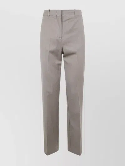 Golden Goose Women's Straight Leg Trousers With Side Pockets In Gray