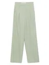 Golden Goose Sage Green Relaxed Fit Trousers With Functional Pockets In Green