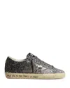 Golden Goose Super-star Classic With List Glitter Upper Toe Tongue And Heel Laminated Star Sneakers Grey In Multi