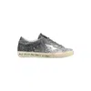 Golden Goose Silver And Black Leather Super Star Sneakers In Gray