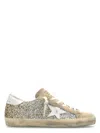 Golden Goose Super-star Classic With List Glitter Upper Suede Toe And Tongue Leather Star And Heel S In Brown