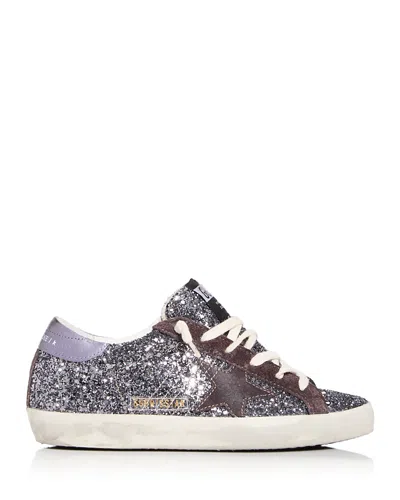 Golden Goose Women's Super-star Glitter Low Top Sneakers In Light Antrhacite