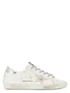 Golden Goose Super-star Leather Upper Suede Star Piper Print Heel Shoes In White
