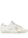 Golden Goose Stardan Sneakers With Silver Metallic Leather Star And Heel Tab In White