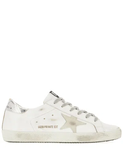 GOLDEN GOOSE GOLDEN GOOSE WOMEN SUPER-STAR LEATHER UPPER SUEDE STAR PIPER PRINT HEEL