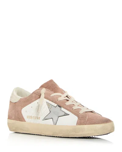Golden Goose Women's Super-star Low Top Sneakers In Cream/powder Pink/silver